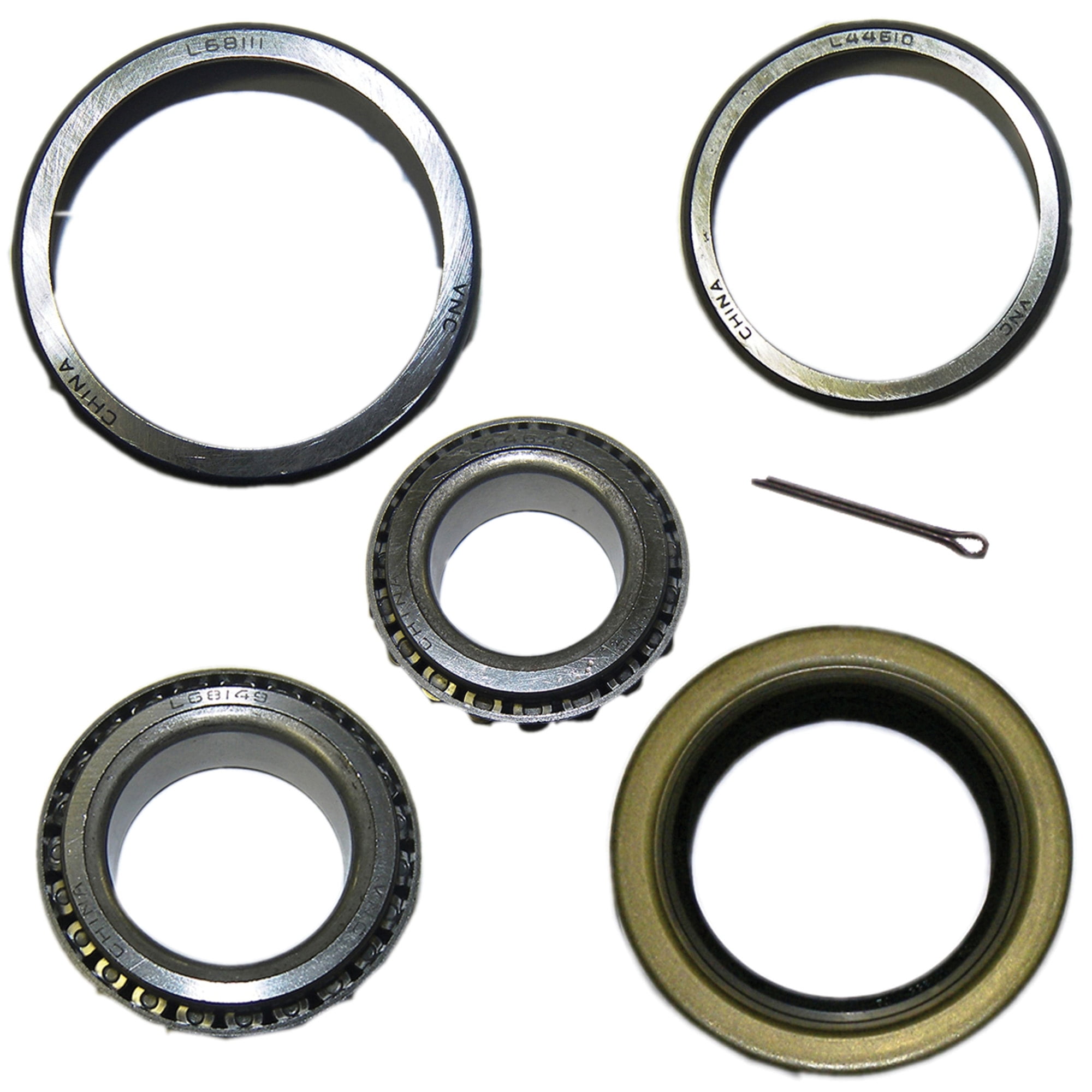 Trailer Bearing Kit – L44649 & L68149 Bearings With 1.719'' Seals For 3500 Lb Spindles (yusinparts07 K2-100)
