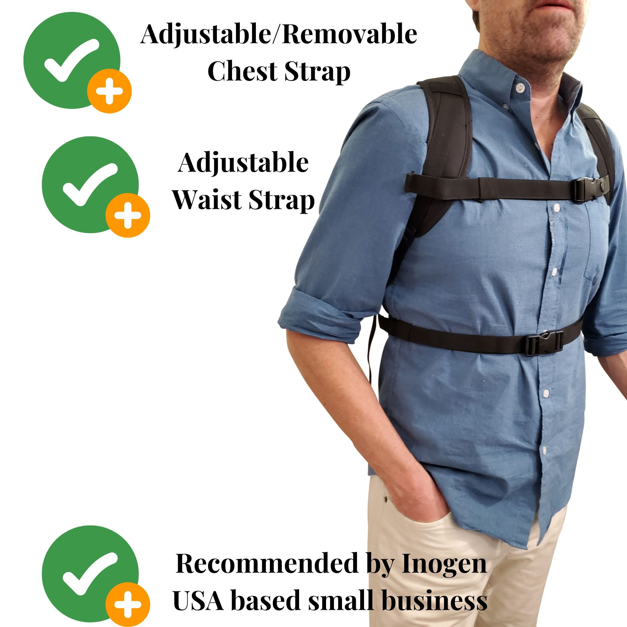 O2TOTES Inogen One G5 & Inogen Rove 6 Ultra Lightweight backpack