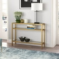 thumbnail image 2 of Evelyn&Zoe Sivil 55" Wide Rectangular Console Table with Metal Shelves, Matte White, 2 of 7