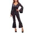 thumbnail image 1 of Theme for Elegant Hippie Flared Pants with Gold Sequins for Stage Performance and Party Events, 1 of 5