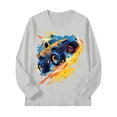 thumbnail image 5 of Wonitaaizi Boys Monster Truck Graphic Long Sleeve T-Shirt Top Fall (11-12 Years,Light Gray), 5 of 5