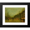 thumbnail image 2 of John Atkinson Grimshaw 24x19 Black Modern Framed Museum Art Print Titled - Liverpool Docks (1892), 2 of 5