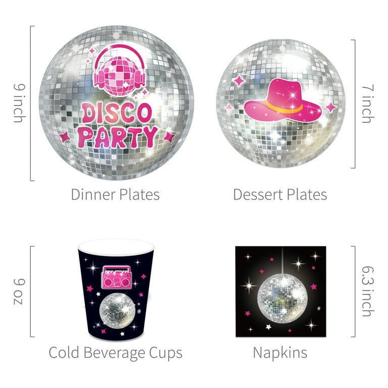 Marsui 201 Pcs Disco Ball Decor 70s Party Decorations, Serve 25
