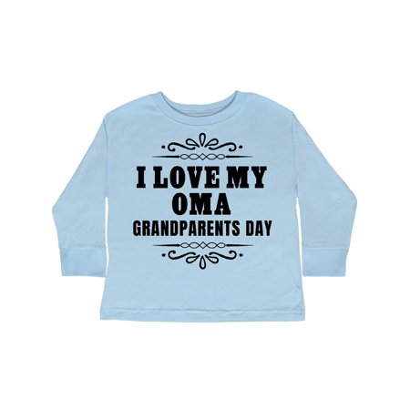 

Inktastic Grandparents Day I Love My Oma Gift Toddler Boy or Toddler Girl Long Sleeve T-Shirt