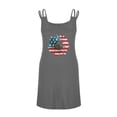 thumbnail image 6 of Gamivast Dresses for Women Plus Size Spaghetti Strap Swing Mini Dress Flag Print Casual Dress Summer Dress Holiday Dress Beach Dress Sundress Gray L, 6 of 6