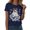 Dark Blue, variant on Gunia Halloween Womens T Shirts Cotton Ghost Graphic Print Short Sleeve Crew Neck Casual Holiday Tops Tee Shirts Army Green S-2Xl