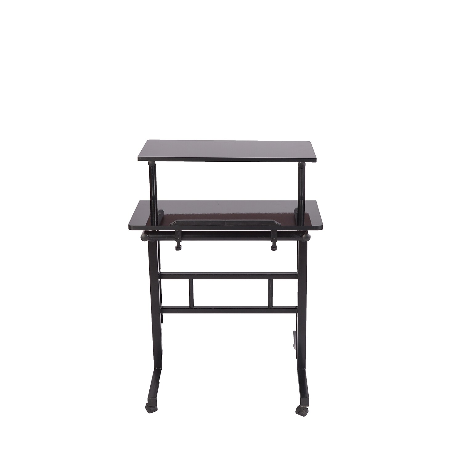 Mind Reader 2-Tier Sit and Stand Desk, Black (SDROLL-BLK) - image 4 of 8