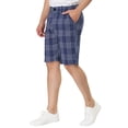 thumbnail image 4 of Lars Amadeus Men's Summer Plaid Shorts Regular Fit Business Chino Short Pants, 4 of 6