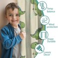 thumbnail image 3 of Blackout Kids Curtains,Mint Dinosaurs with Cacti Cute Childrens Insulated Curtains Set Of 2,Bedroom Essentials,Toddler Room Decor 52"x63", 3 of 5