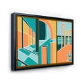thumbnail image 3 of Designart 'Geometric Shapes Vintage Style Building Windows' Modern Framed Canvas Wall Art Print, 3 of 5