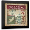 thumbnail image 1 of Lewis, Kim 20x20 Black Modern Framed Museum Art Print Titled - Peace-Joy-Love, 1 of 5