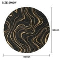 thumbnail image 6 of Black Gold Wave Marble Pattern Round Tablecloth 60"x60",Wrinkle Wipeable Table Cloth for Kitchen Dining Room Picnic Patio Party, 6 of 6