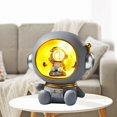thumbnail image 3 of Astronaut Figurines Money Box Outer Space Action Figure Statue Night Light Spaceman Desktop Ornament Astronaut Party Children Gifts Home Decorations Gris B Soledad Estatua de astronauta de resina, 3 of 9