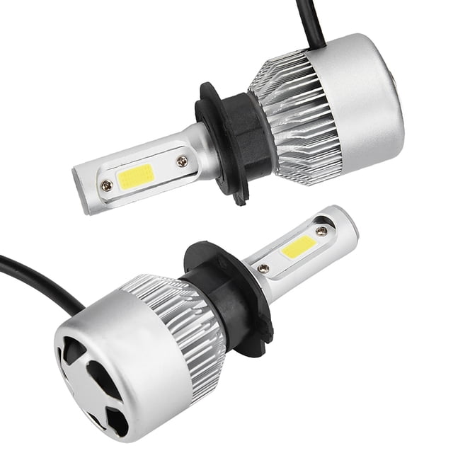 Par De H7, Coche Hi Lo Beam Auto Bombillas H7 LED Faro LED 36W 8000LM Faro 6000K Plata