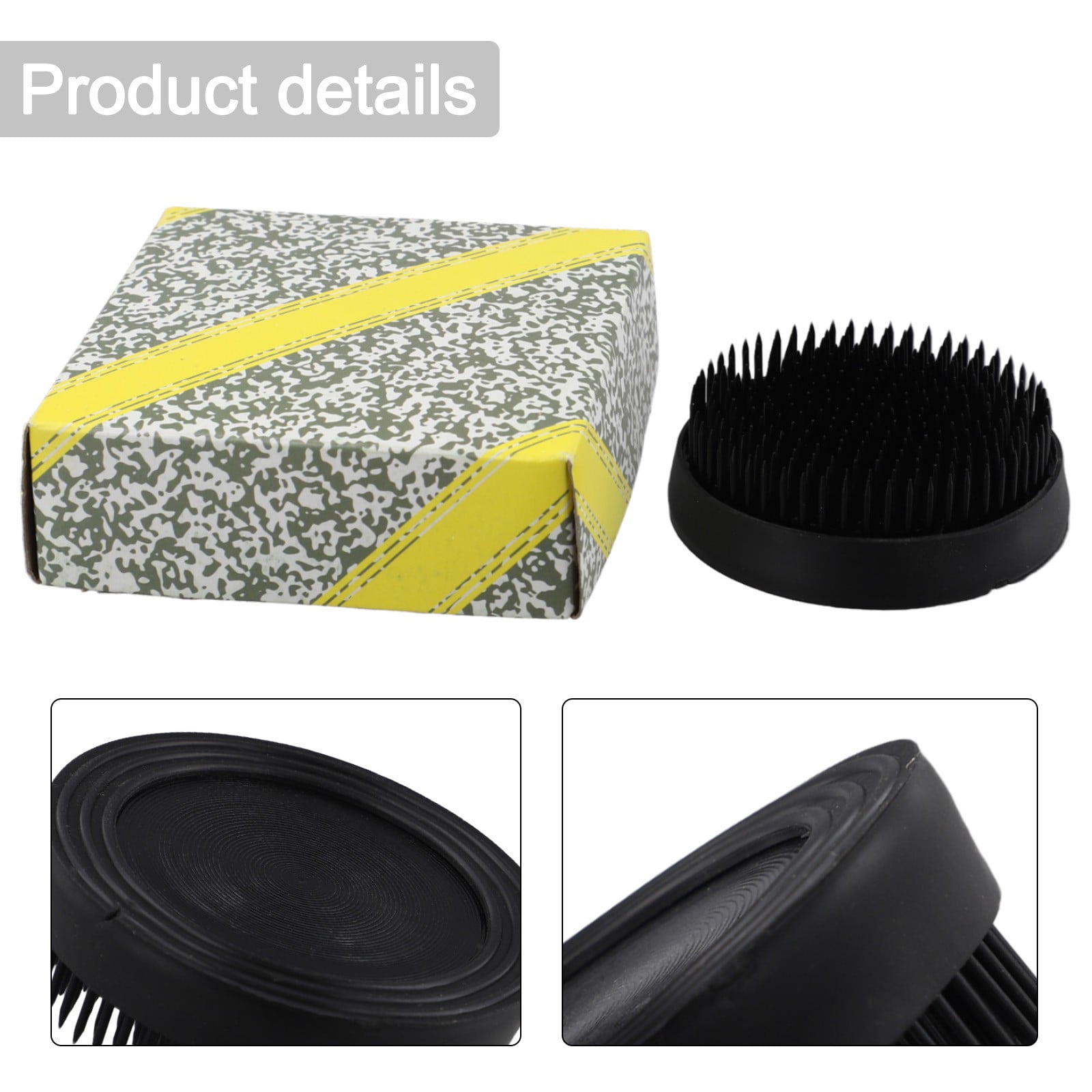 Arkzeo Floral Arranging Holder Round Flower Base Spike Frog Fixed Tool Black D46Mm D70