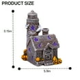 thumbnail image 2 of LAMIRO Halloween Haunted House Village Set - Miniature Spooky House Statue Resin Haunted House Figurines DIY Crafts Halloween Micro-Landscape Decoration, Home Horror Decor Accessory, 2 of 7