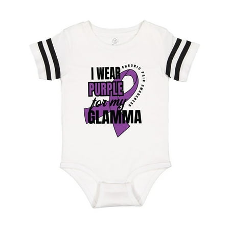 

Inktastic Chronic Pain I Wear Purple For My Glamma Gift Baby Boy or Baby Girl Bodysuit