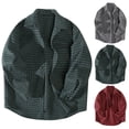 thumbnail image 1 of UVEASISHA Chemise Légère à Carreaux pour Hommes, Manches Longues, Veste Décontractée Ample, Grande Taille, Col à Revers, Chemise Boutonnée avec Poche, 90 % de Rabais, Rouge, 4TG, 1 of 4