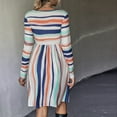 thumbnail image 7 of Henpk Summer Dresses for Women Striped T Shirt Dress Casual Midi Dress Short Sleeve Sundress with Pockets Longoing Sleeve Houndstooth Retro High Waist Makings Dress White M, 7 of 7