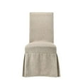 thumbnail image 2 of 18 Inch Modern Fabric Skirted Dining Chair, Rubberwood, Set of 2, Beige, 2 of 2