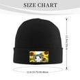 thumbnail image 3 of ZICANCN Sunflower Garden Cat Knit Beanie Hat, Winter Cap Soft Warm Classic Hats for Men Women, Black, 3 of 8