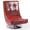 thumbnail image 1 of Hawthorne Collections Chaise d'Appoint Pivotante en Cuir Rouge, 1 of 1