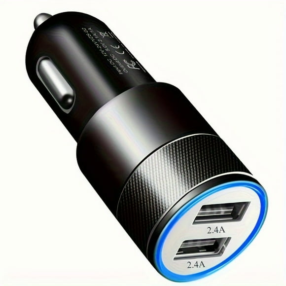 LEEYNEER Fast Car Charger 4.8A Dual USB Smart Power Rapid Car Charger Adapter for iPhone 15 14 13 12 11 Pro Max/XS/XR/SE/X/iPad/AirPods Galaxy Pixel Without Battery