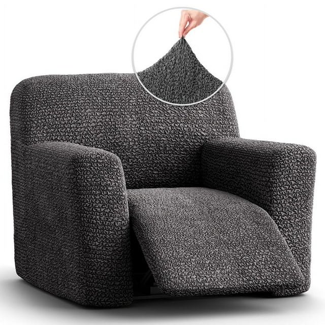Housse de Causeuse Inclinable 2024 - Gris Pâle Uni - Housse de Fauteuil Inclinable 2 Places