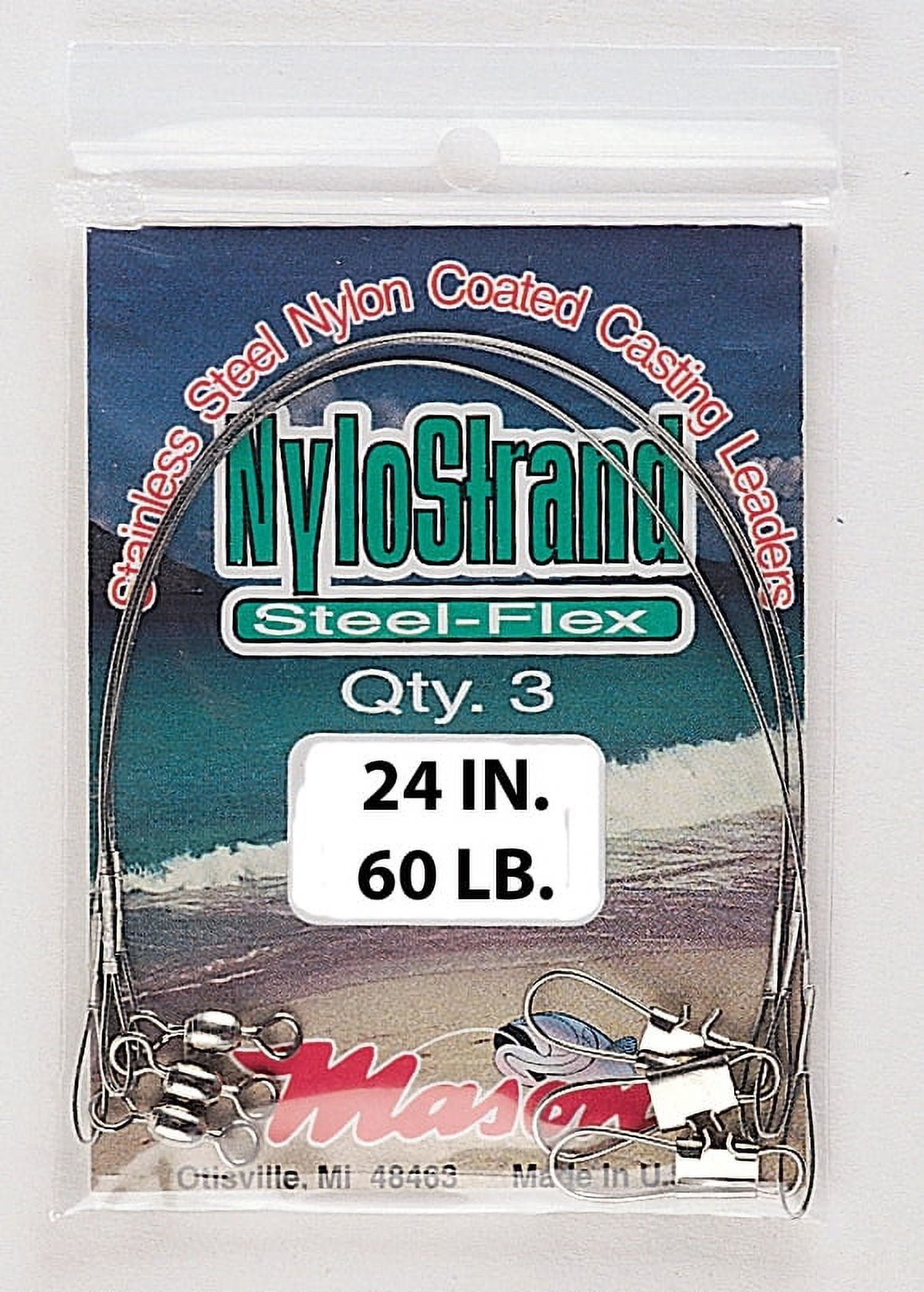 60 lb berkley steelon nylon coated fishing leader line Berkley Wire Leader