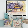 thumbnail image 2 of Designart 'Old Wooden White House In Country Side Village During Afternoon Glow' Traditional Framed Canvas Wall Art Print, 2 of 5