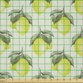 thumbnail image 2 of Ambesonne Nature Fabric by the Yard Microfiber, Vintage Lemon Fruit Pattern, 10 Yards, Eggshell Army Green, 2 of 2