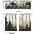 thumbnail image 5 of Kitchen Curtains Forest Sunset,Farmhouse Kitchen Curtains Sets for Windows,Sunset Kitchen Curtain Sink Window Valance 3 Piece Set,Retro Kitchen Decor for Living Room 54x36 Inches, Sunset1, 5 of 5