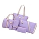 thumbnail image 5 of 6 piezas de moda para mujer, bolso de hombro, bolsos de hombro, bolso de mensajero, , conjunto de asas Púrpura Macarena Bolsos de hombro Cartera de embrague, 5 of 8