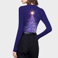 thumbnail image 6 of FDGIU 2025 Women's Funny Christmas Shirt - Long Sleeve Crew Neck Tunic Top, Cute Holiday Print for Party & Family Gathering, 6 of 6