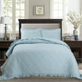 thumbnail image 5 of KASENTEX  Soft Microfiber Quilt Set Machine Washable Bedspread All Season Cyan - King, 5 of 5