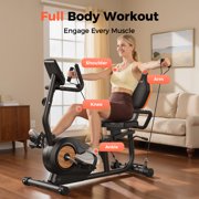 YOSUDA PRO Recumbent Exercise,350 lbs Capacity,16-Level Magnetic Resistance, Smart Workout APP, Adjustable Seat and Pulse Sensor.