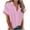 Pink, variant on WREESH Women's Button Down Shirt Fashion Causal Solid Blouse with Short Sleeve Summer Tops Beige
