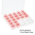 thumbnail image 4 of Uxcell Plastic Bobbins Embroidery Bobbins with Case for Sewing Machine Red, 25 Pack, 4 of 6
