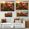 thumbnail image 4 of Designart "Red Green Cactus landscape With Sunset II" Floral Canvas Art Print, 4 of 5