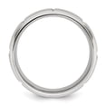 thumbnail image 2 of Chisel Stainless Steel Brushed and Polished Grooved 8mm Band, 2 of 3