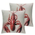 thumbnail image 2 of YANMS Lobster Pillow Home Decorative Throw Pillow Cover Case Square Cushion Cover Standard Pillow Cases for Women Mens Girls Boy Sofa Bedroom Livingroom Red White, 2 of 6