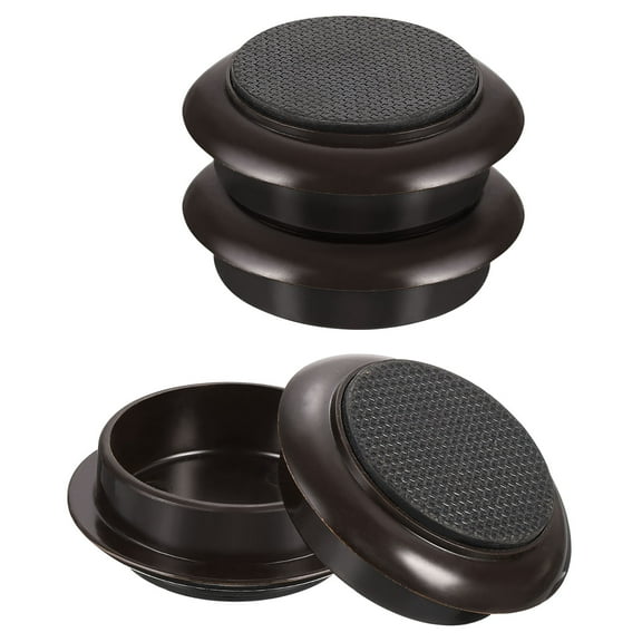 Non-Slip Furniture Pads, 4 Pack 44mm - Rubber Round Furniture Foot Cups, for Hardwood Floors (Brown)