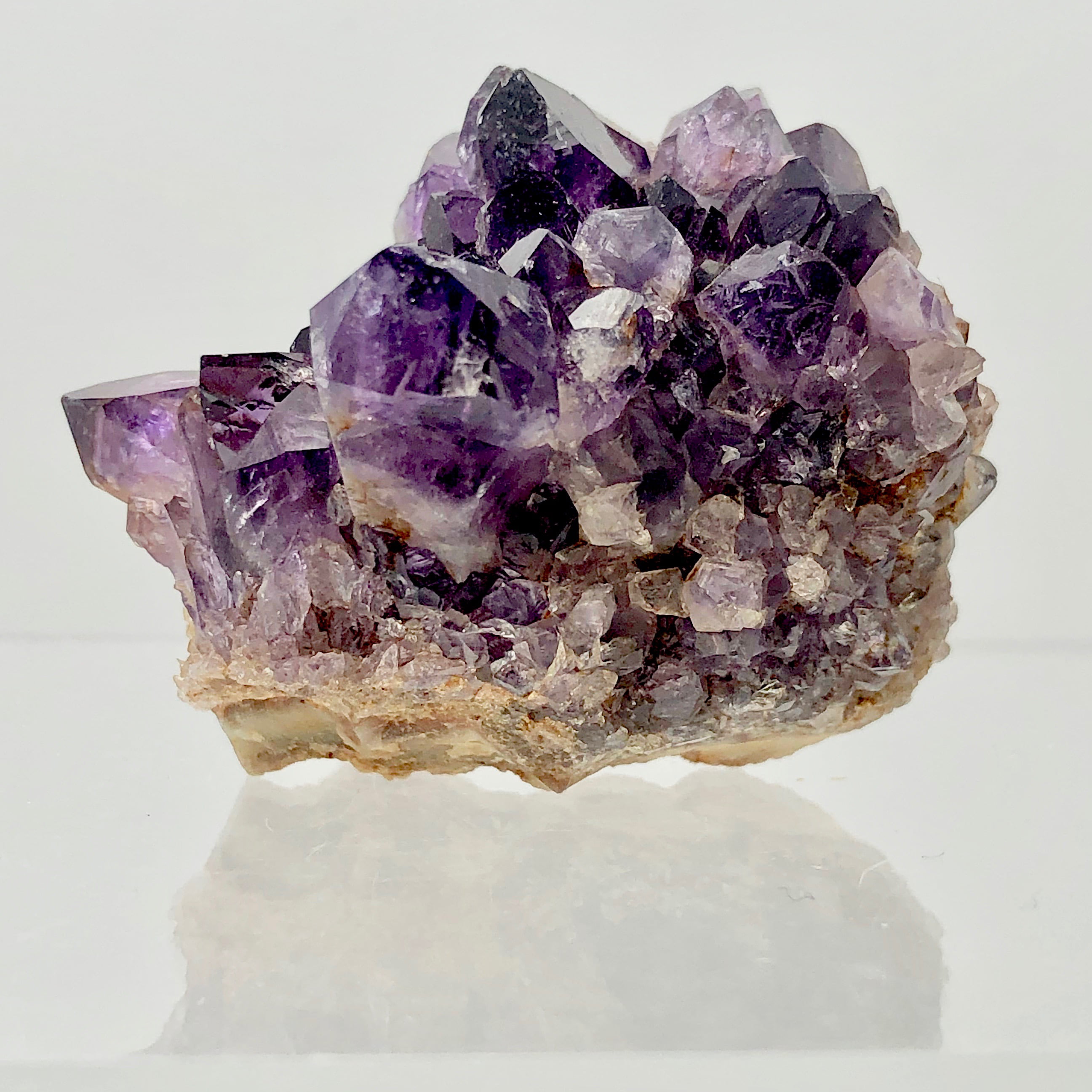 Amethyst Display Specimen from a Geode Side Almost Fluorescent 10673C 