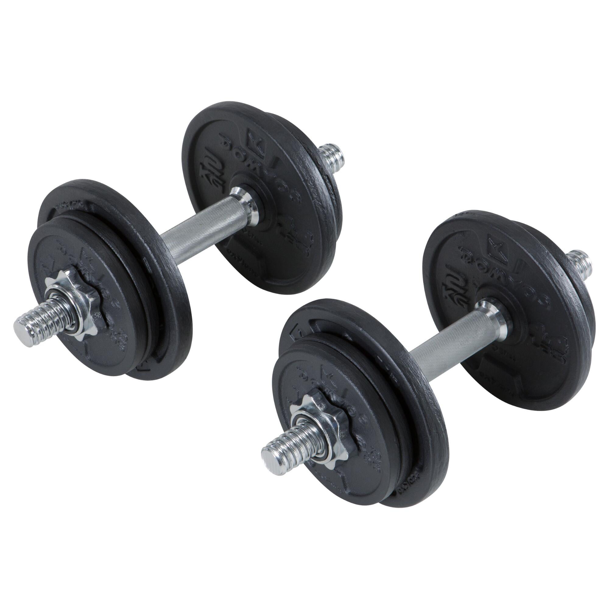 1 Set Dumbbells Dumbells Weights Gym Fitness Training Biceps Barbell Bar Black