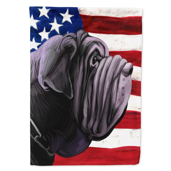 Neapolitan Mastiff Dog American Flag Garden Flag