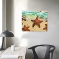 thumbnail image 4 of Orinice Starfish Beach Waves Fine Art Aesthetic Poster Print Wall Painting for Home Decor 20x16in, 4 of 6