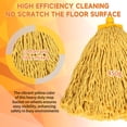 thumbnail image 4 of 22 Qt (5.5 Gallon) Mop Bucket with Wringer For Floor Cleaning, Handle, Wheels, 16.5" L x 10.6" W x 26.4" H, Yellow,Add One Loop-end String Mop, 4 of 6