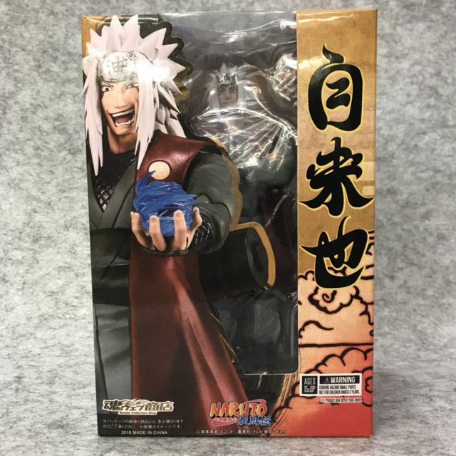 SHFiguarts 886 NarAAShippuden Jiraiya BJD figura de acción Jiraiya con Gama Bunta modelo móvil juguetes regalo de cumpleaños zhangmengya LED