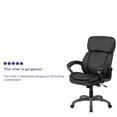 thumbnail image 5 of Flash Furniture High Back Black LeatherSoft Executive Swivel Ergonomic Office Chair with Lumbar Support Knob with Arms, 5 of 13