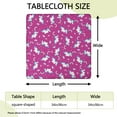 thumbnail image 2 of Cartoon Unicorn Pattern Square Fitted Tablecloth with Elastic Edge,Square Table Cover,Washable Elastic Table Cover for Home Kitchen Party Decor 34"x34", 2 of 6